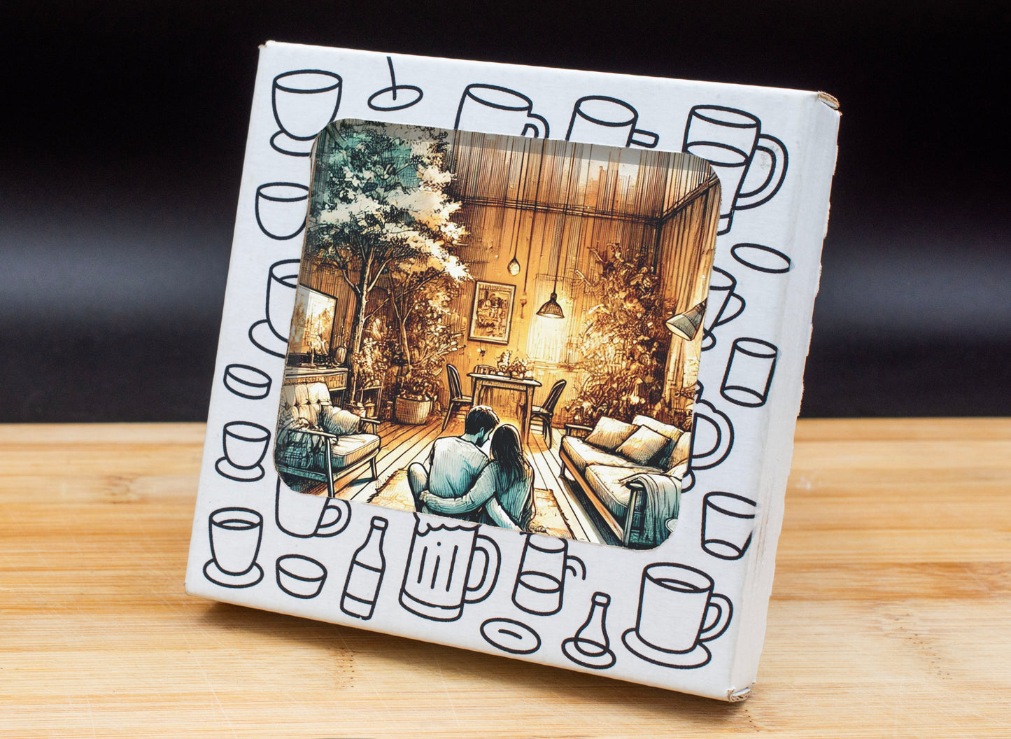 'Just Me and You' Coaster Gift Pack for Valentine's Day