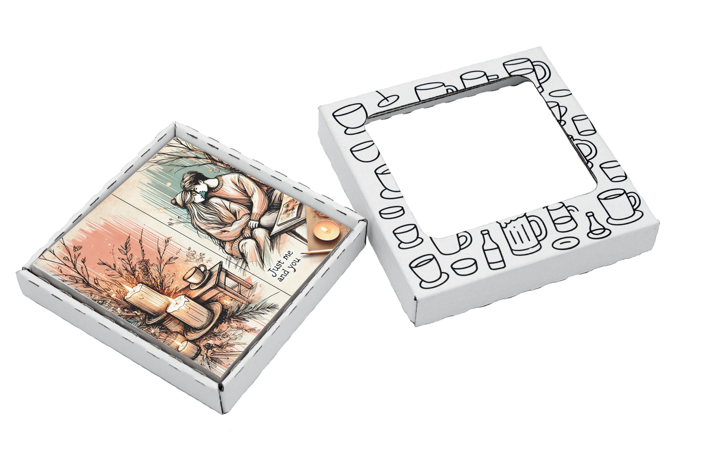 'Just Me and You' Coaster Gift Pack for Valentine's Day