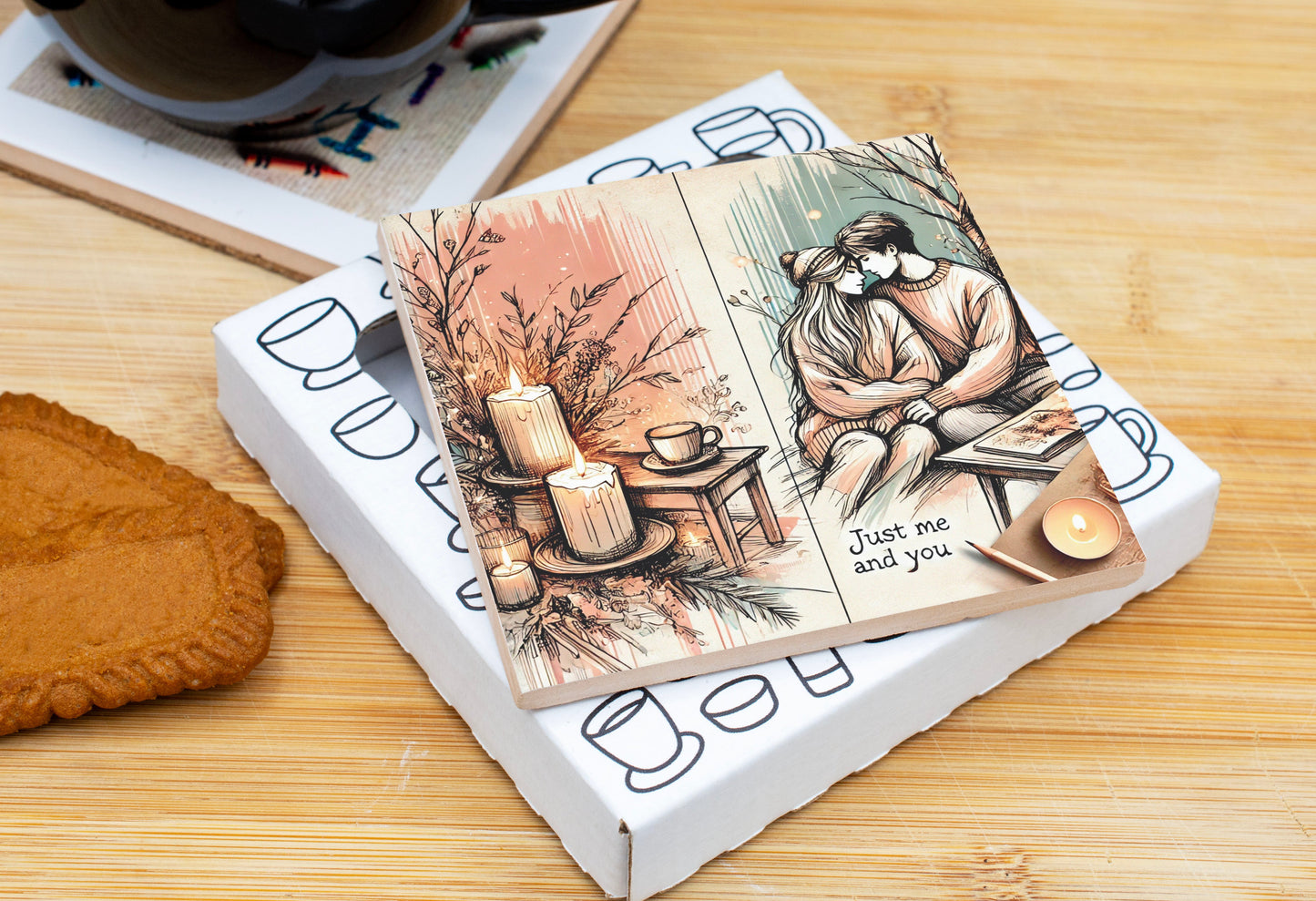 'Just Me and You' Coaster Gift Pack for Valentine's Day