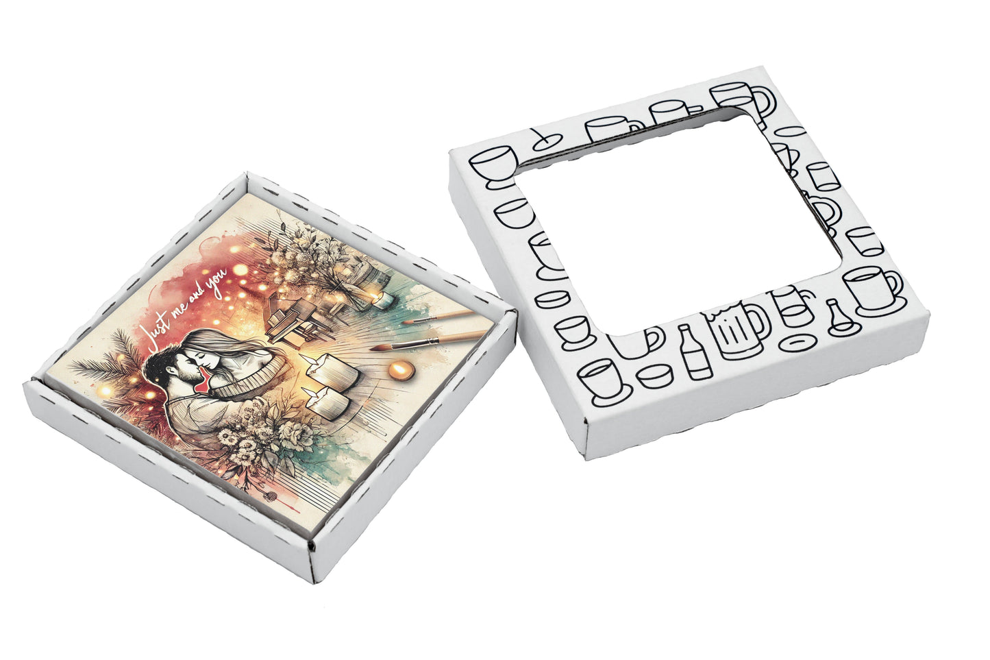 'Just Me and You' Coaster Gift Pack for Valentine's Day