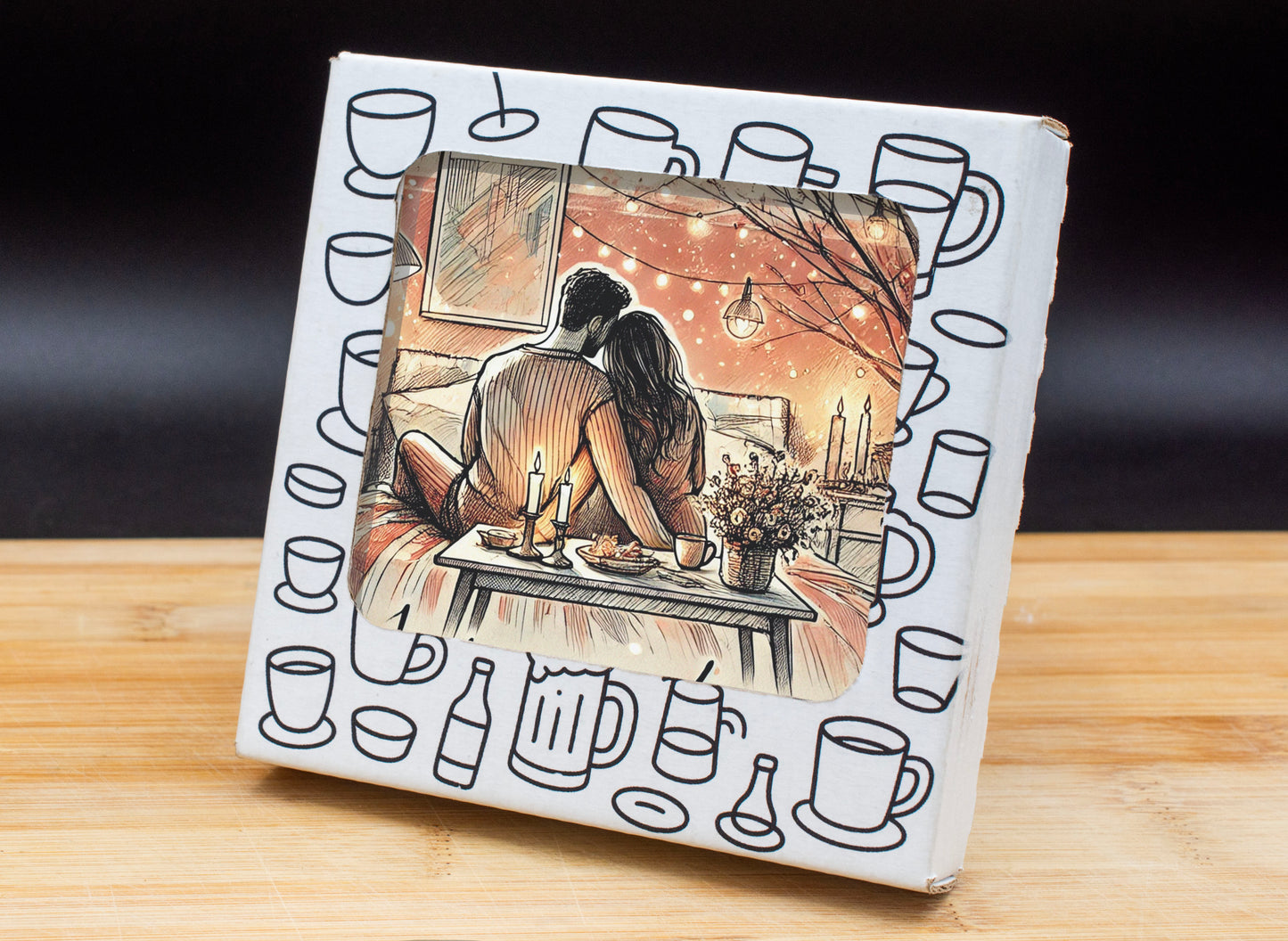 'Just Me and You' Coaster Gift Pack for Valentine's Day