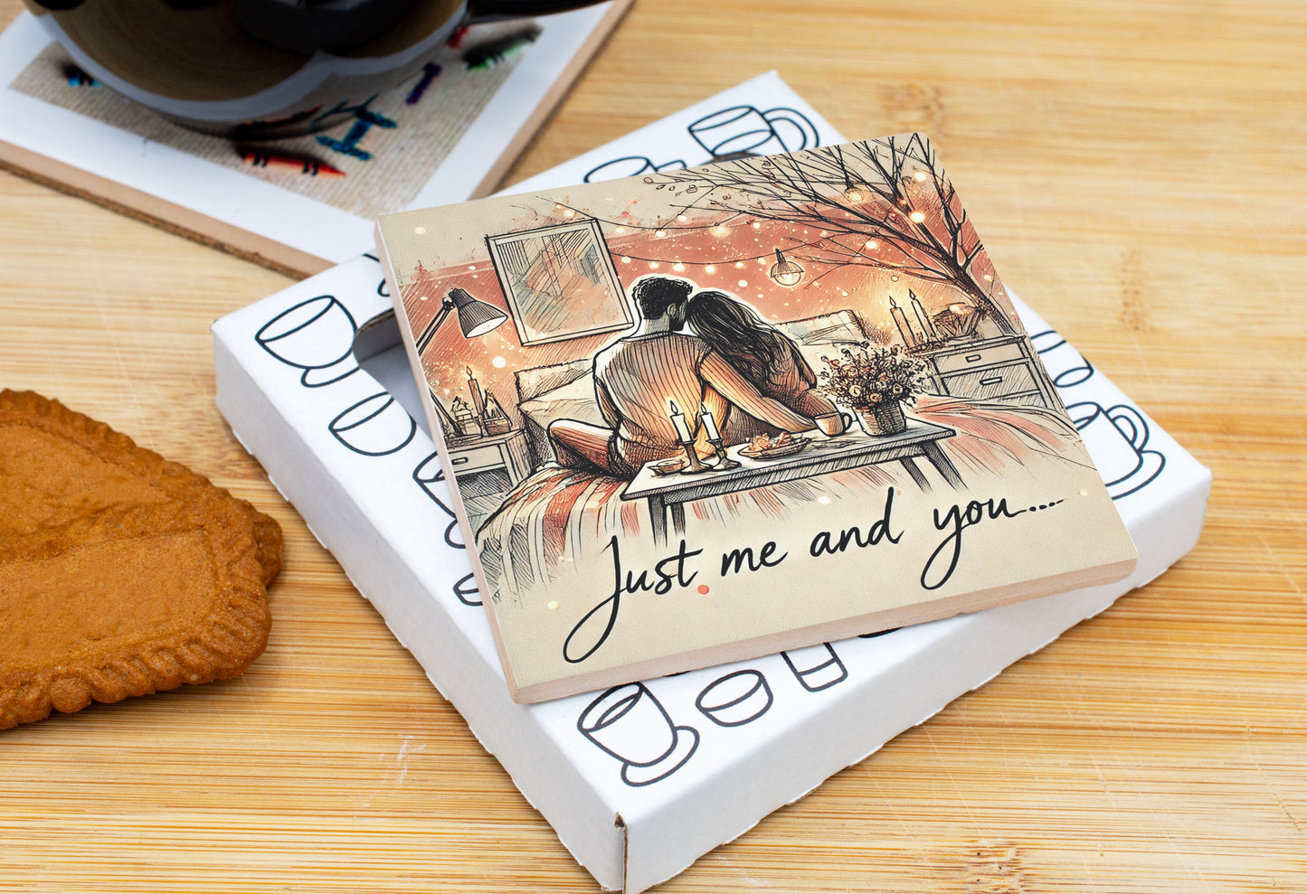 'Just Me and You' Coaster Gift Pack for Valentine's Day