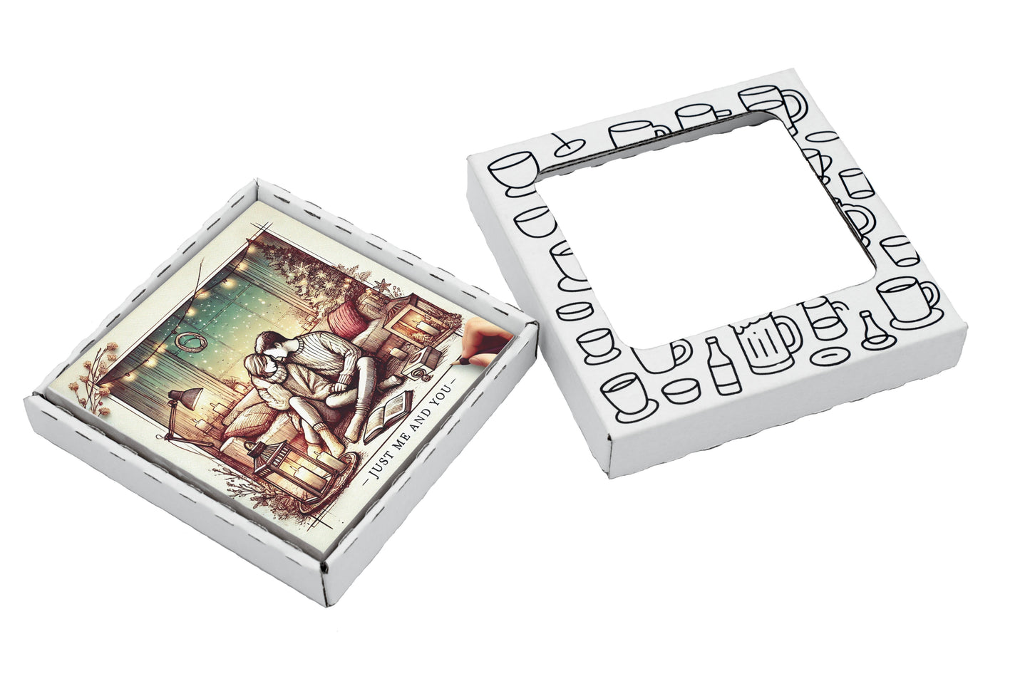 'Just Me and You' Coaster Gift Pack for Valentine's Day