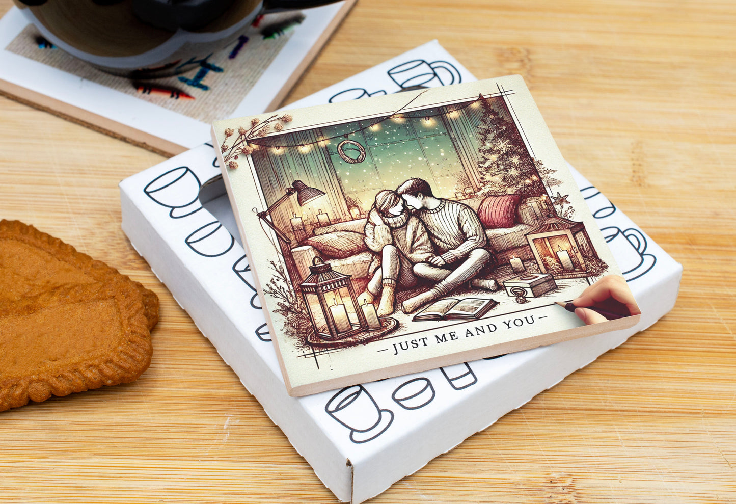 'Just Me and You' Coaster Gift Pack for Valentine's Day