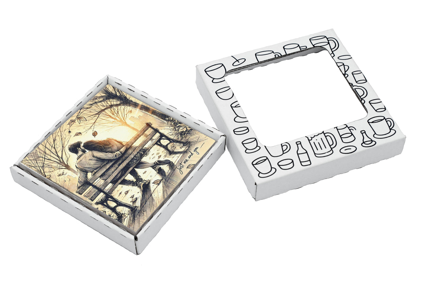 'Just Me and You' Coaster Gift Pack for Valentine's Day