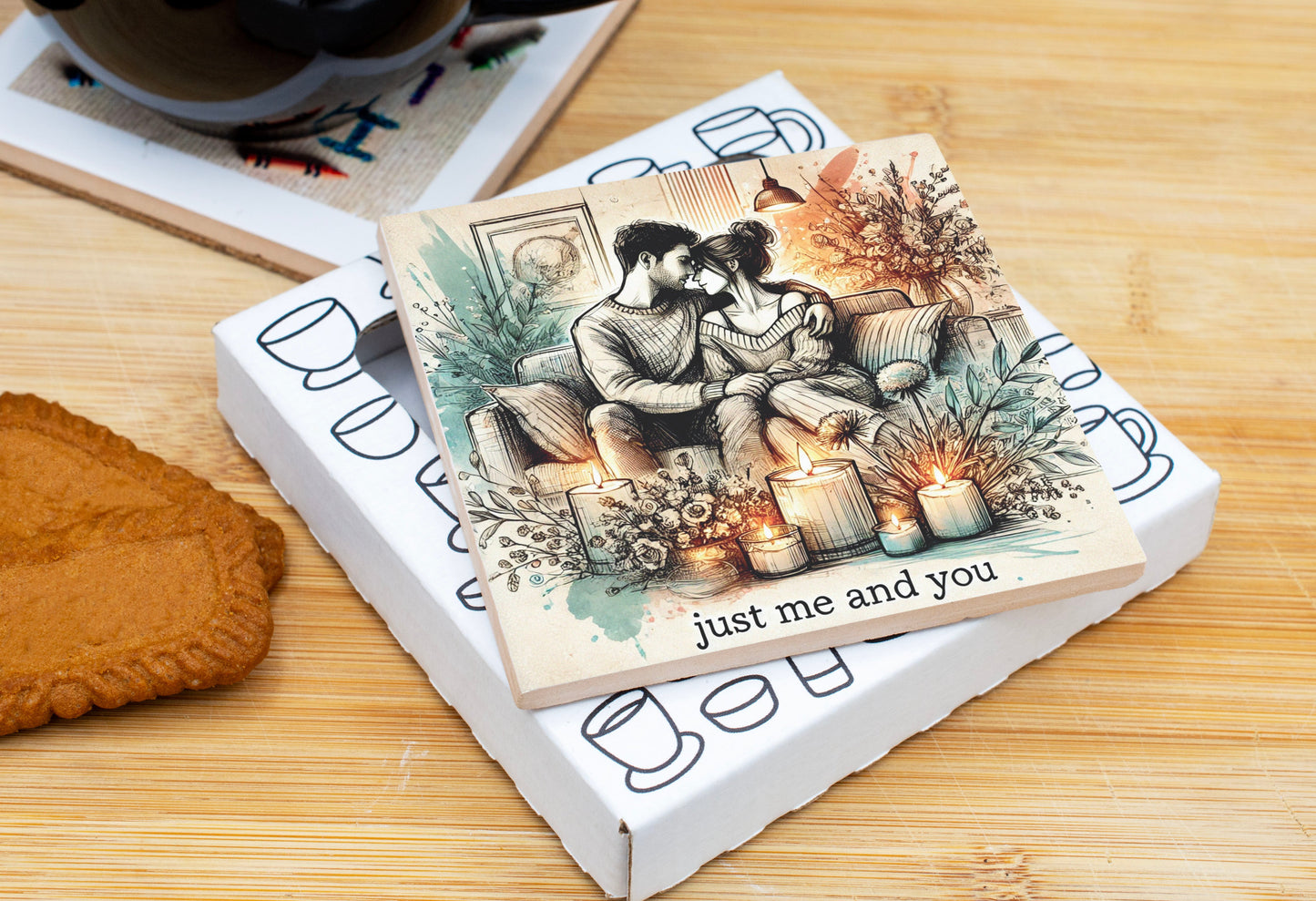 'Just Me and You' Coaster Gift Pack for Valentine's Day