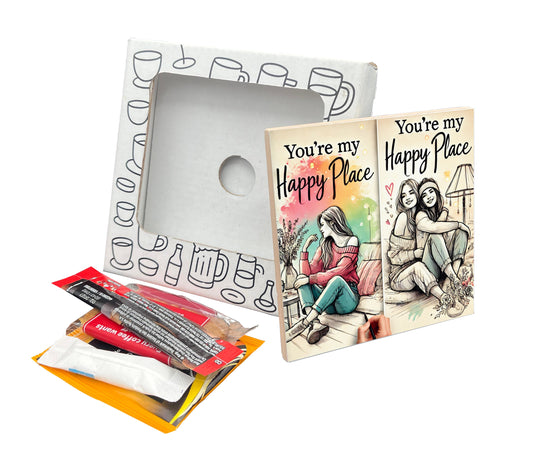 You're My Happy Place Coaster Gift Pack for Friendship