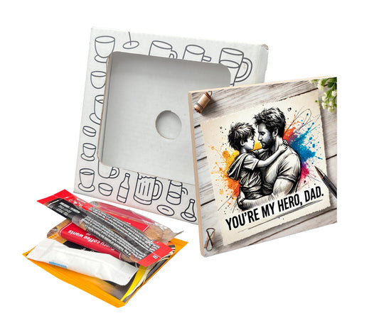 You're My Hero, Dad Coaster Gift Pack for Father's Day