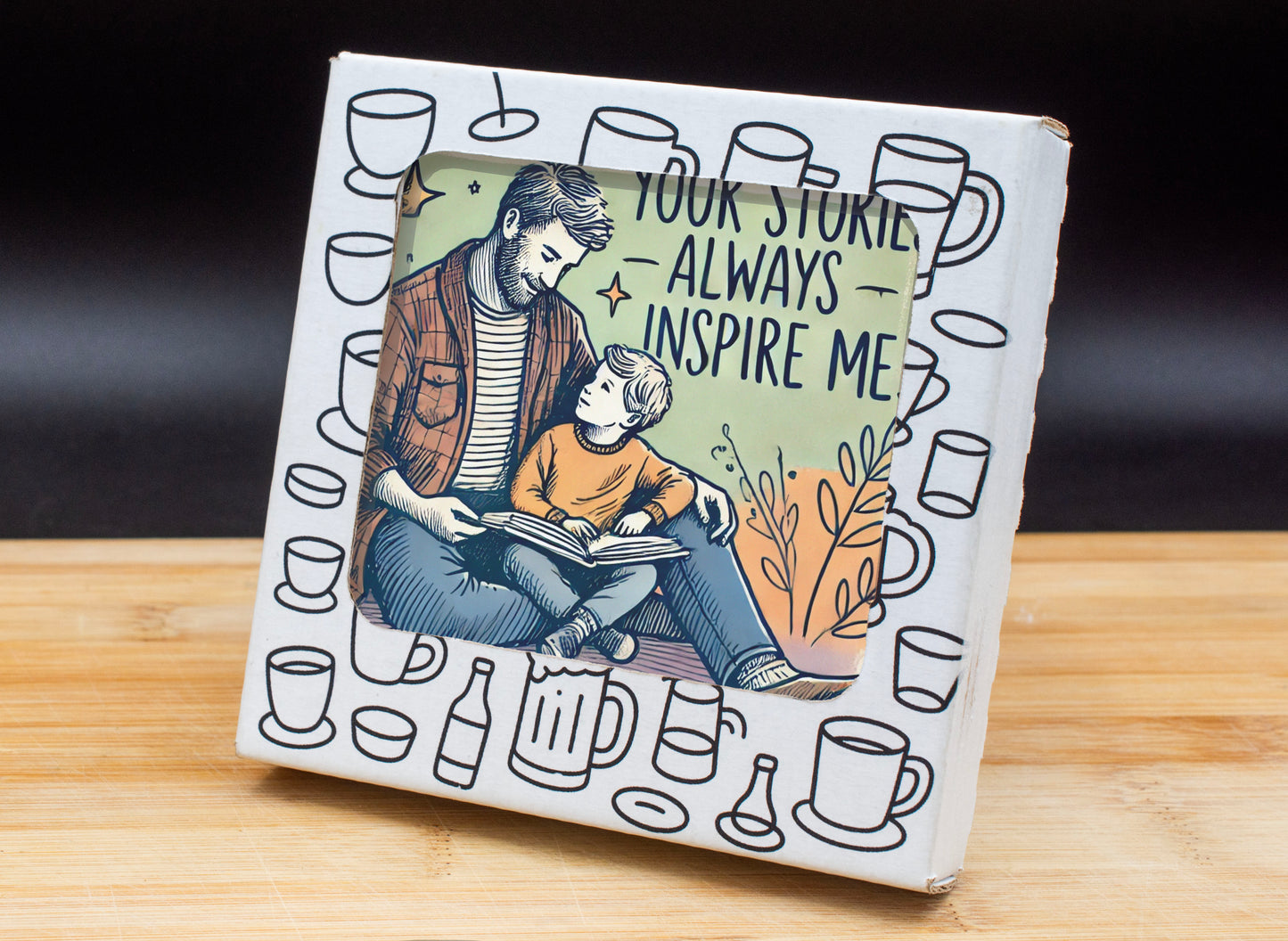Your Stories Inspire Me Coaster Gift Pack for Father's Day