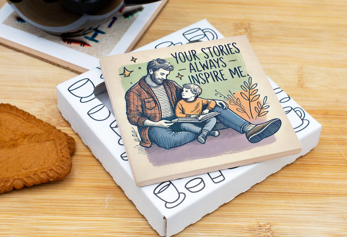 Your Stories Inspire Me Coaster Gift Pack for Father's Day