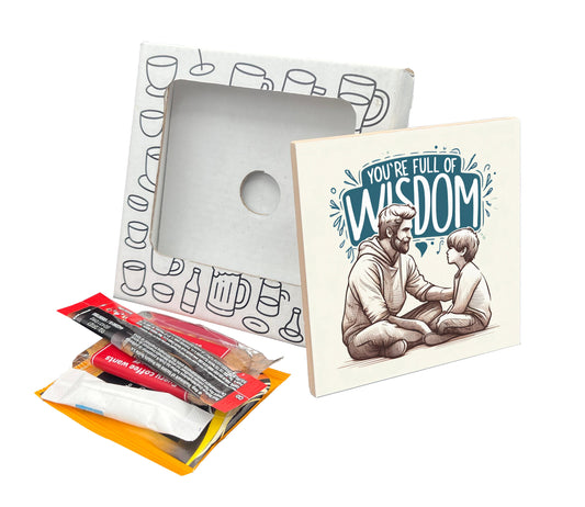 You're Full of Wisdom Coaster Gift Pack for Father's Day