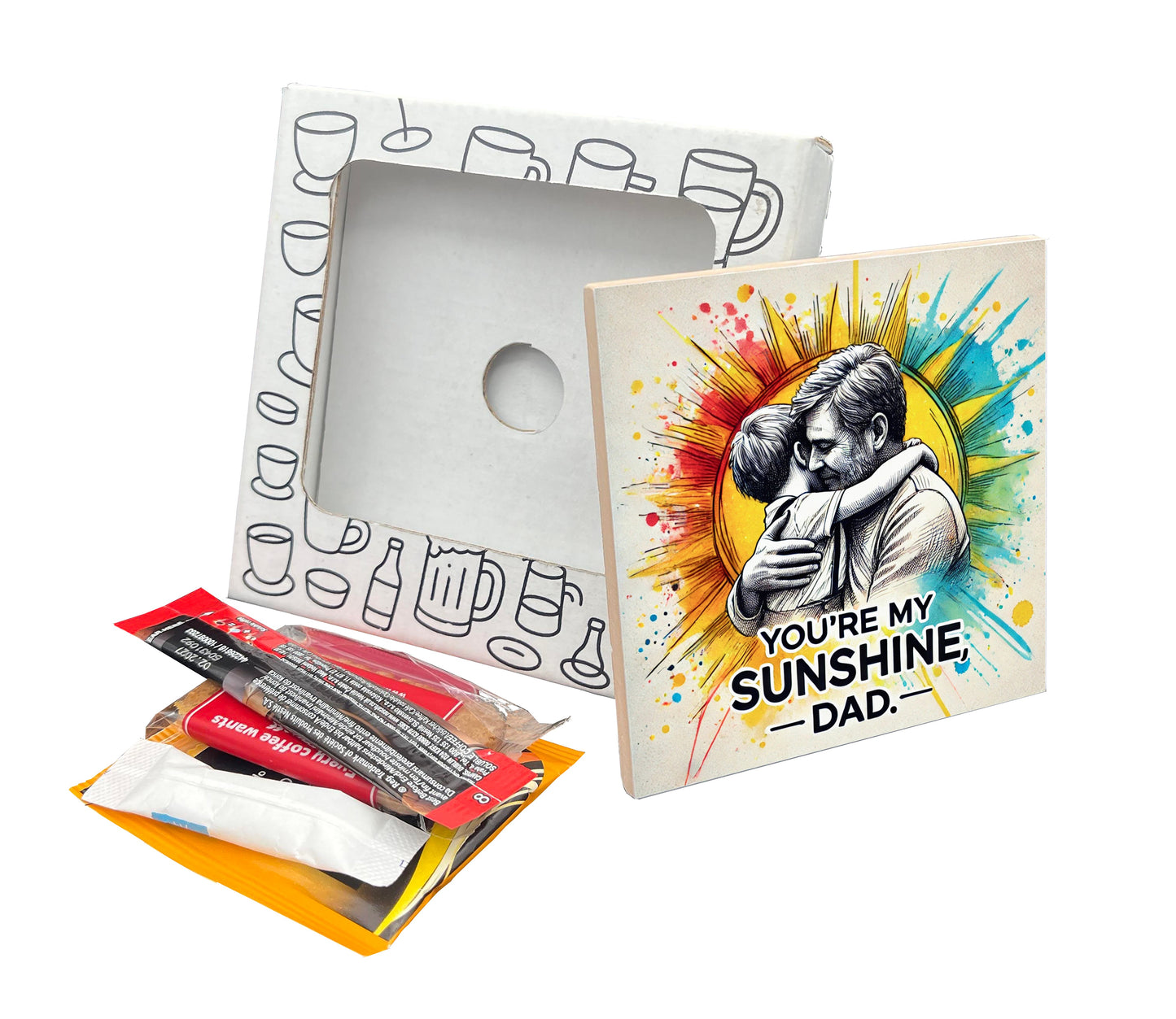 You're My Sunshine Dad Coaster Gift Pack for Father's Day