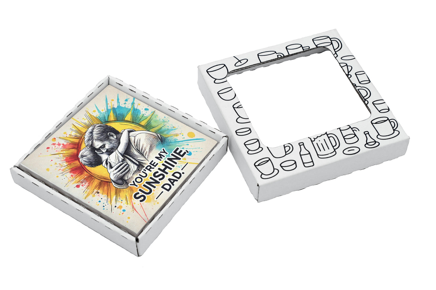 You're My Sunshine Dad Coaster Gift Pack for Father's Day
