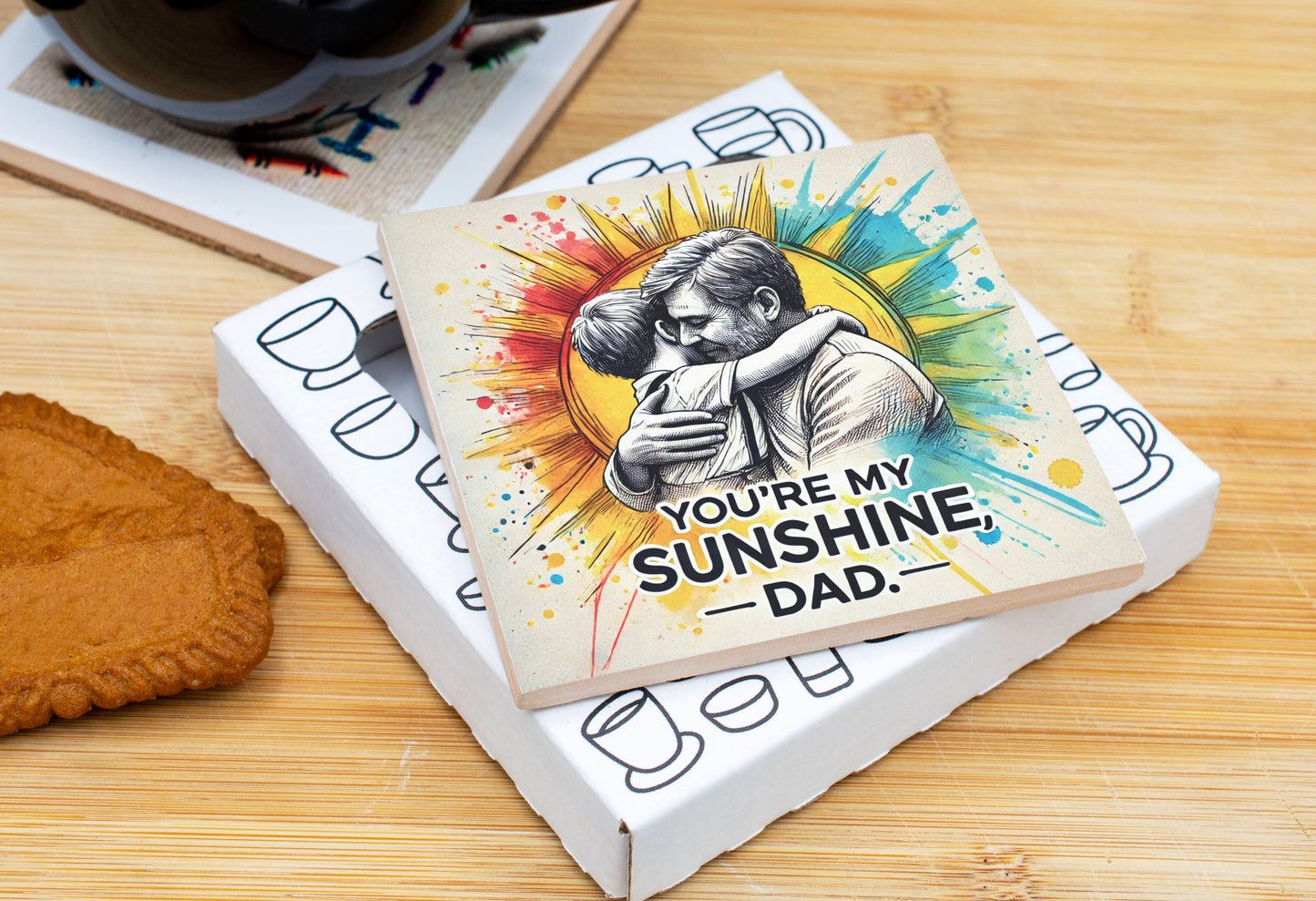 You're My Sunshine Dad Coaster Gift Pack for Father's Day