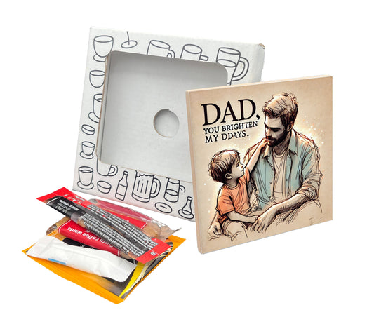 'Dad, You Brighten My Days' Coaster Gift Pack for Father's Day