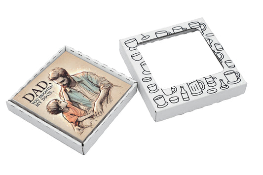 'Dad, You Brighten My Days' Coaster Gift Pack for Father's Day