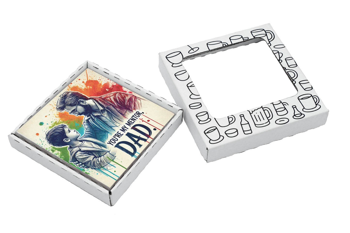 You're My Mentor Dad Coaster Gift Pack for Father's Day