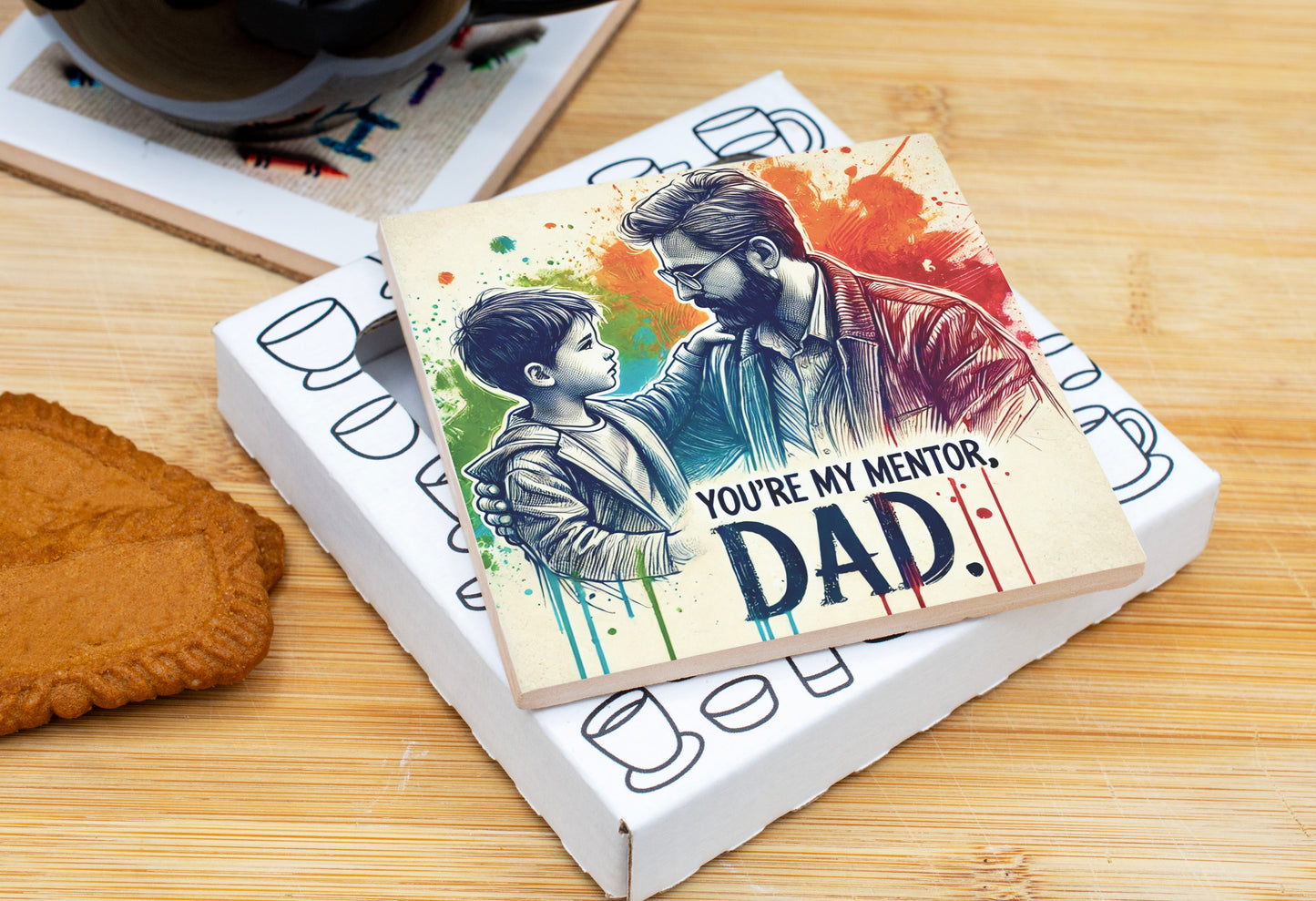 You're My Mentor Dad Coaster Gift Pack for Father's Day