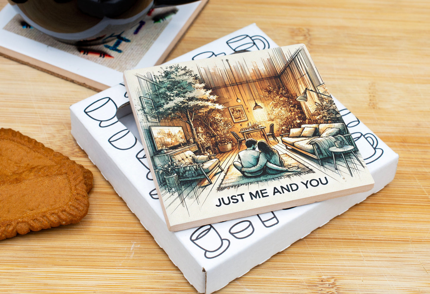 'Just Me and You' Coaster Gift Pack for Valentine's Day