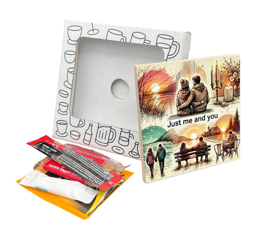 'Just Me and You' Coaster Gift Pack for Valentine's Day
