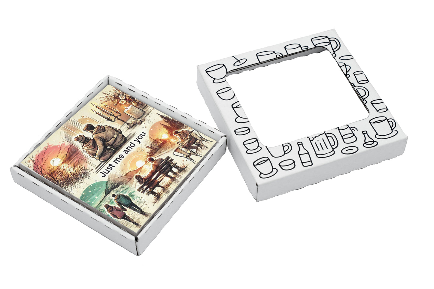 'Just Me and You' Coaster Gift Pack for Valentine's Day