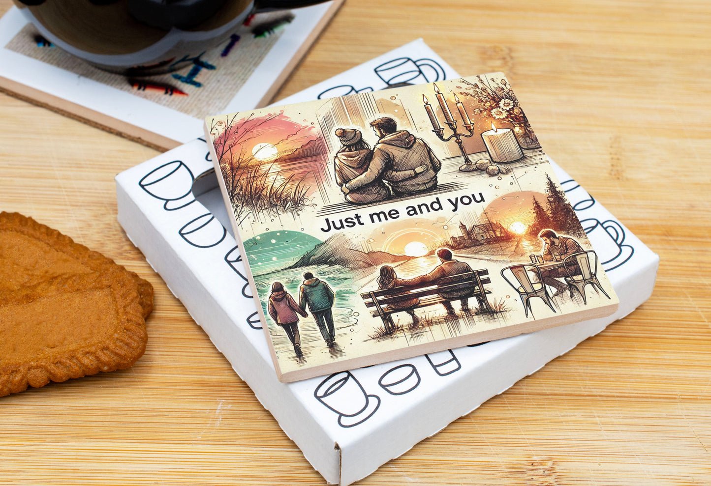 'Just Me and You' Coaster Gift Pack for Valentine's Day