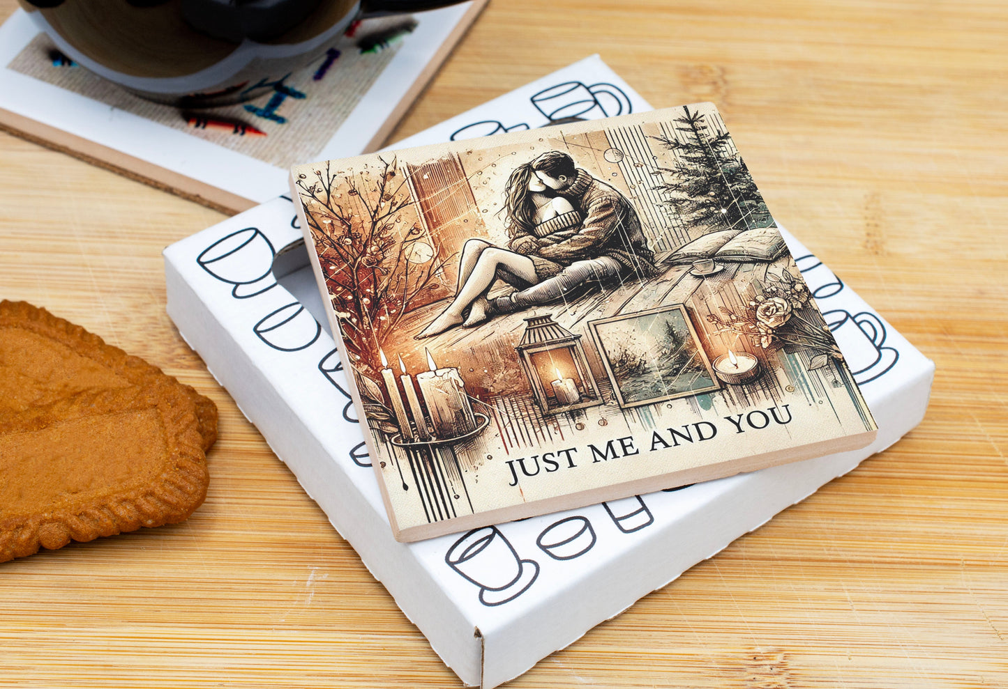 'Just Me and You' Coaster Gift Pack for Valentine's Day