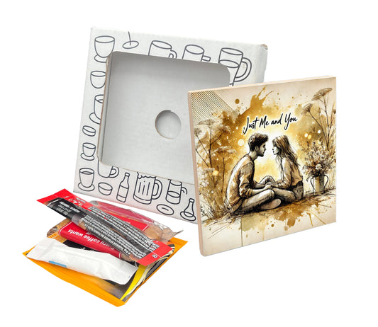 'Just Me and You' Coaster Gift Pack for Valentine's Day