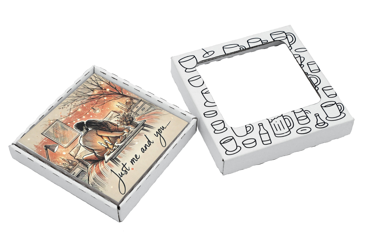 'Just Me and You' Coaster Gift Pack for Valentine's Day