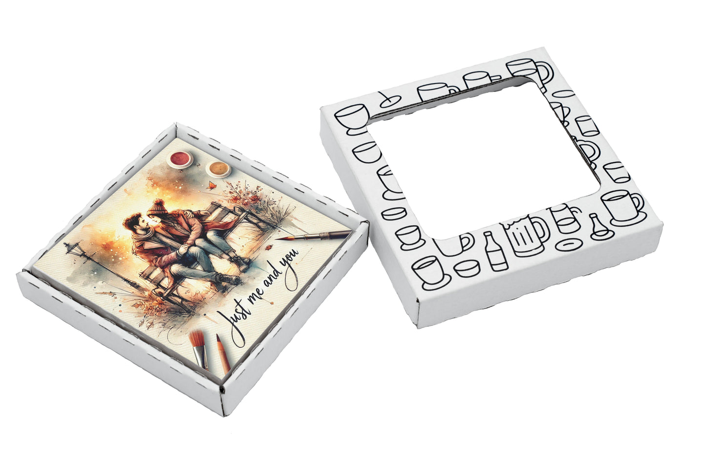 'Just Me and You' Coaster Gift Pack for Valentine's Day