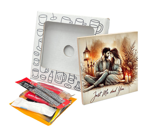 'Just Me and You' Coaster Gift Pack for Valentine's Day