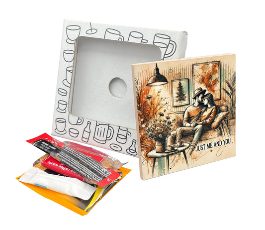 'Just Me and You' Coaster Gift Pack for Valentine's Day