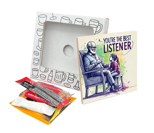 You're the Best Listener Coaster Gift Pack for Father's Day