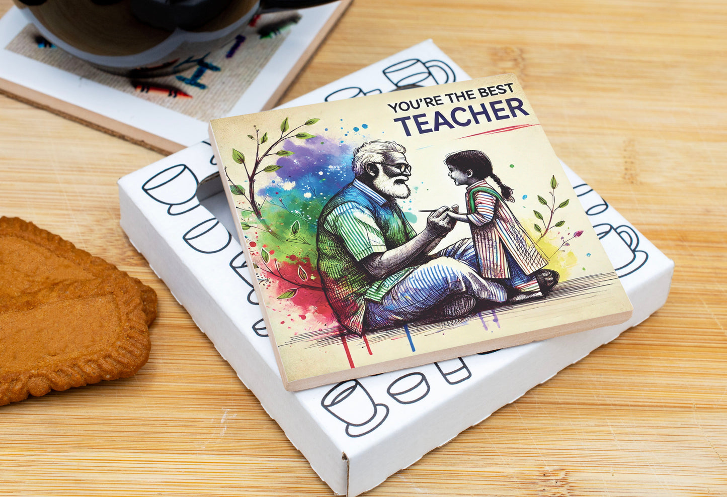 You're the Best Teacher Coaster Gift Pack for Teacher Appreciation