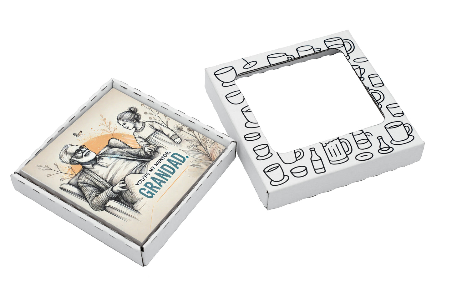 You're My Mentor, Grandad Coaster Gift Pack for Father's Day