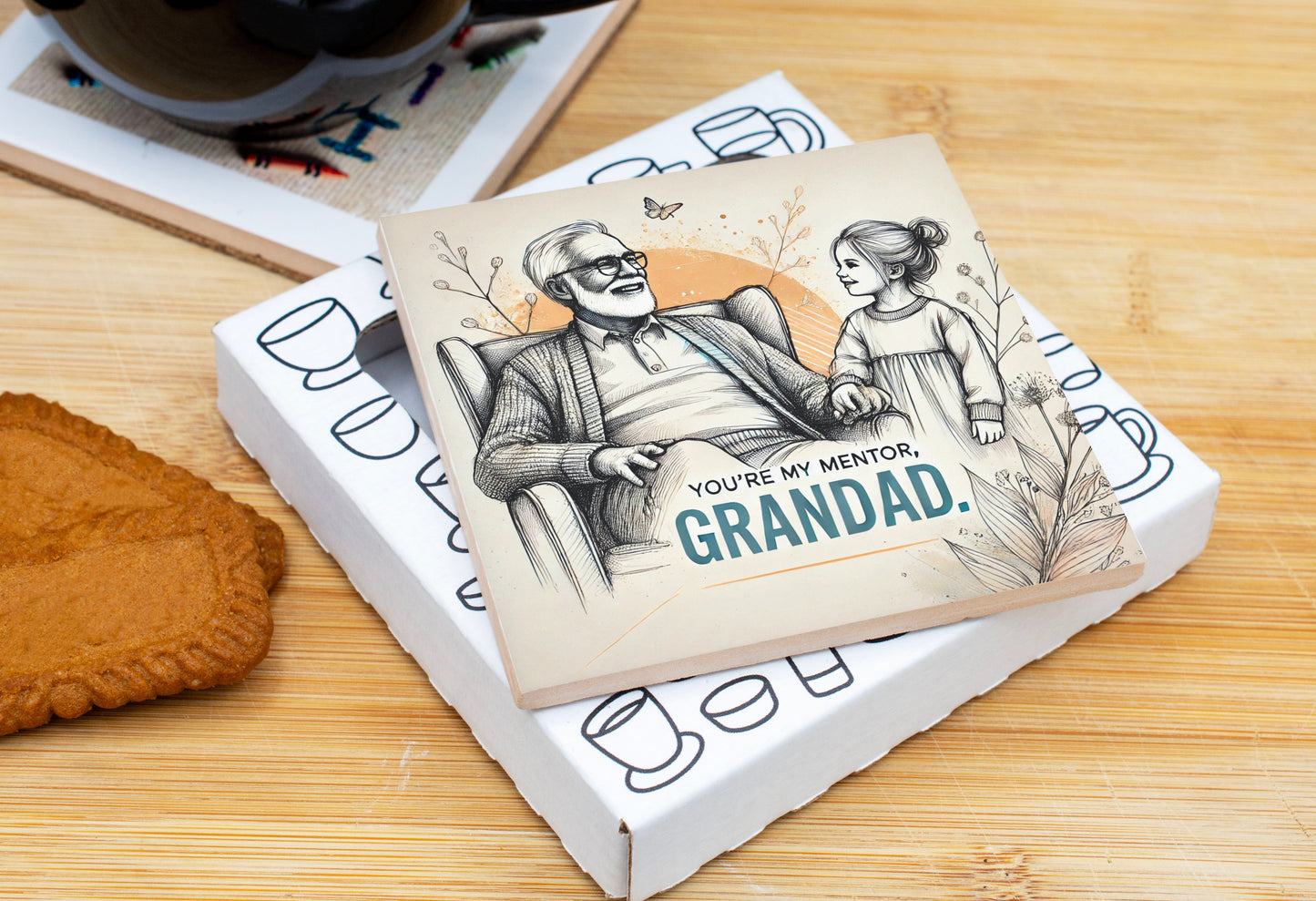 You're My Mentor, Grandad Coaster Gift Pack for Father's Day