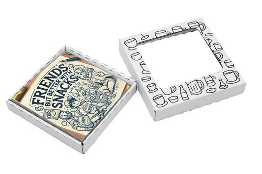 'Friends But Better with Snacks' Coaster Gift Pack for Friendship