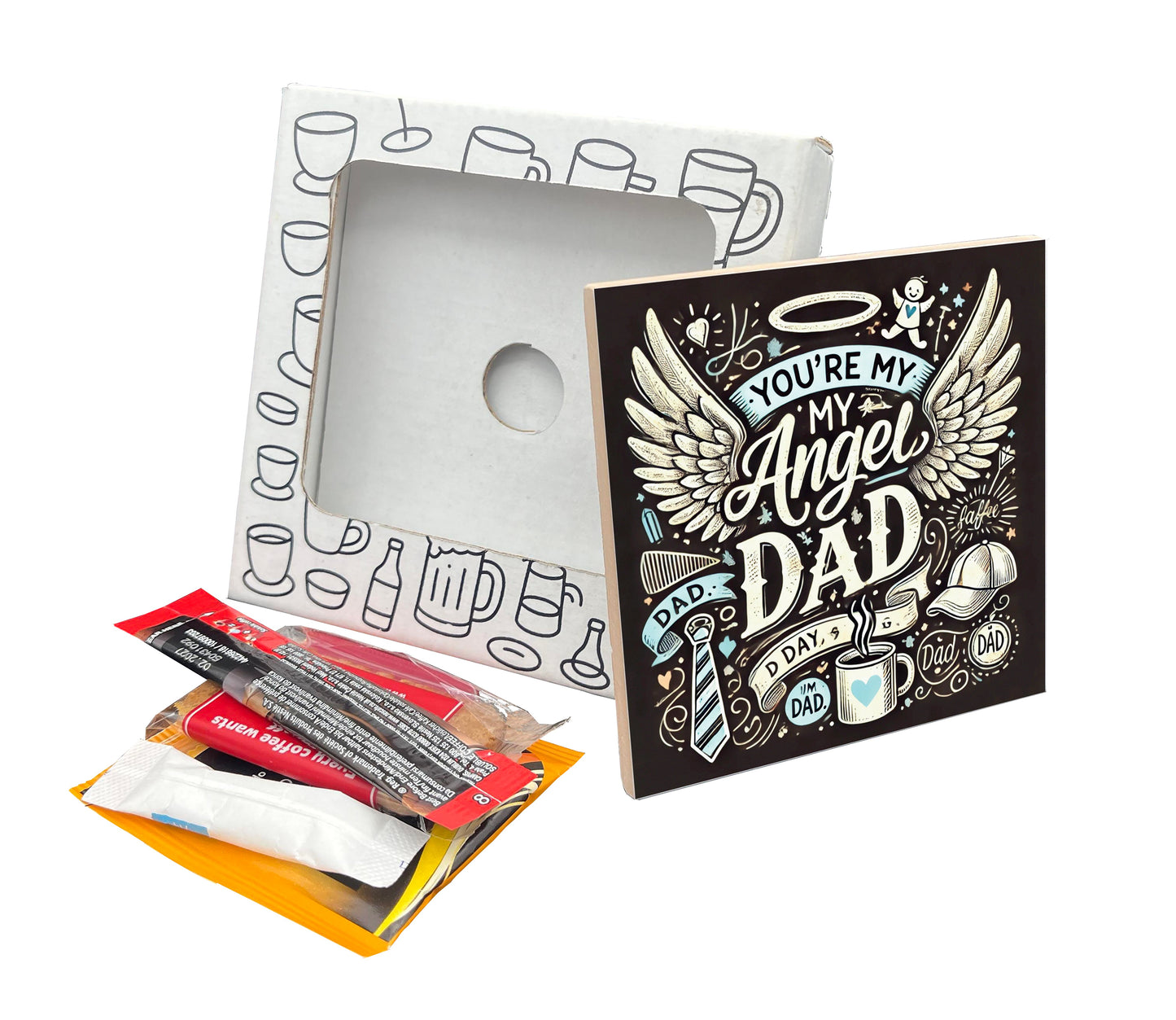 You're My Angel Dad Coaster Gift Pack for Father's Day