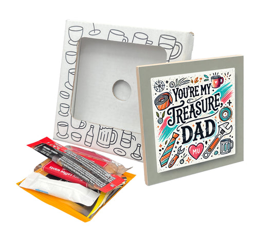 You're My Treasure Dad Coaster Gift Pack for Father's Day