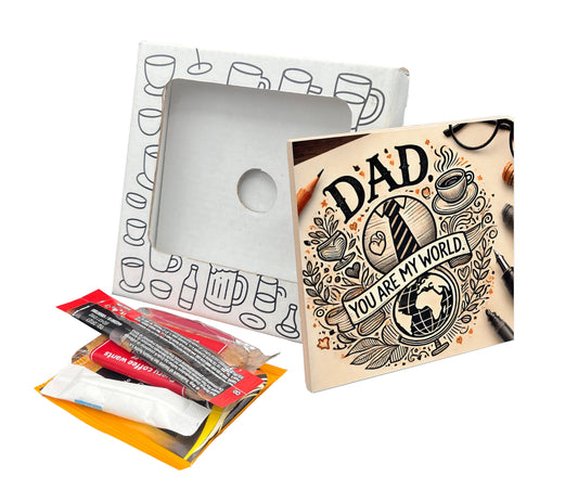 'Dad, You Are My World' Coaster Gift Pack for Father's Day