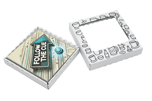 'Follow the Cue' Coaster Gift Pack - Perfect Birthday or Housewarming Gift